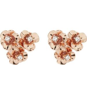 NWT Kate Spade flower cluster studs rosegold earrings F1